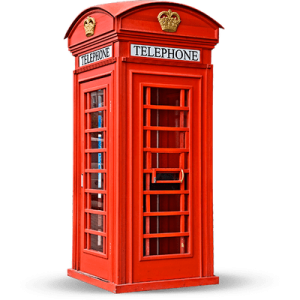 England London telephone booth PNG