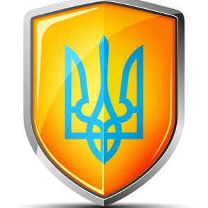 Ukraine trident shield PNG