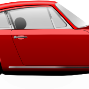 Porsche old car PNG image