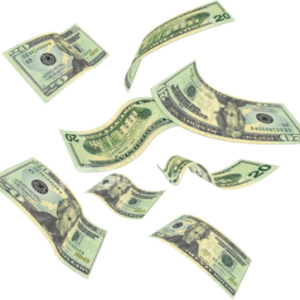 Falling money PNG