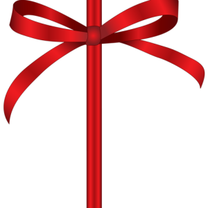 red ribbon bow PNG