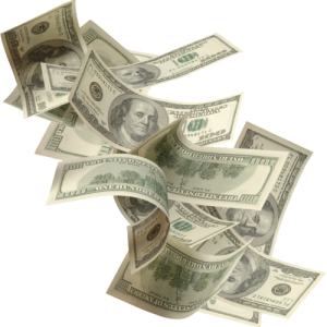 Falling money PNG