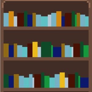 Bookshelf, bookcase PNG