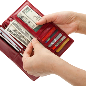 Wallet in hands PNG image