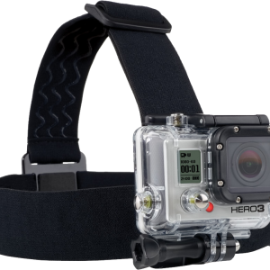 GoPro camera with head strap PNG