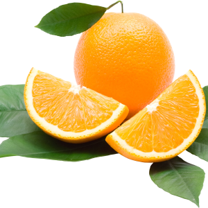 Cutted two oranges PNG image