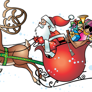 Santa sleigh PNG