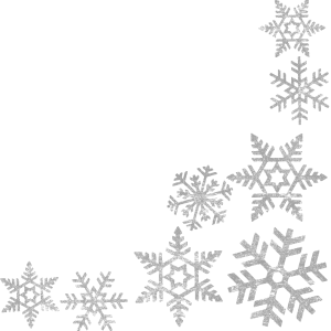 Snowflakes border frame PNG image