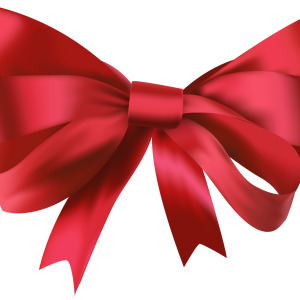red ribbon bow PNG
