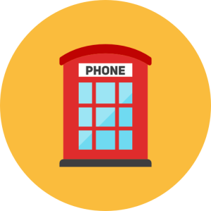 Red telephone box PNG