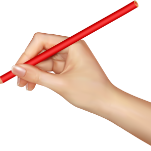 Pencil in hand, hands PNG, hand image free