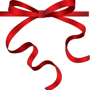 red ribbon bow PNG