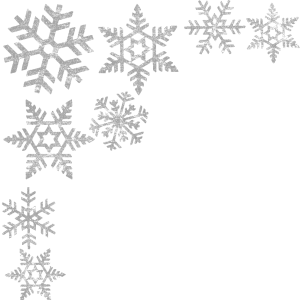 Snowflakes border PNG image
