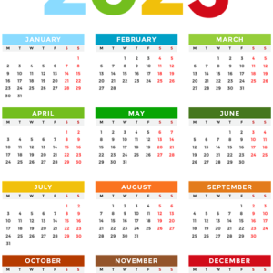Calendar 2023 PNG
