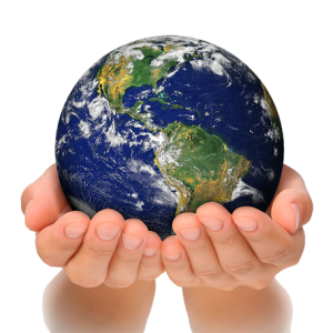 Globe, earth in hands PNG