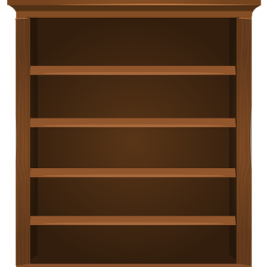 Bookshelf, bookcase PNG
