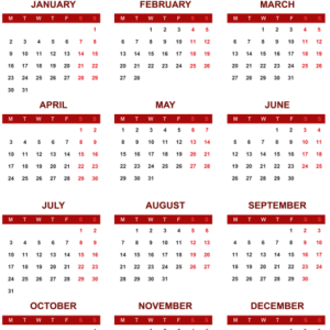 Calendar 2023 PNG