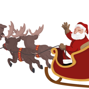 Santa sleigh PNG