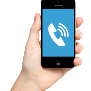 Smartphone in hand PNG image