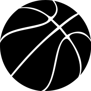Black basketball ball PNG image