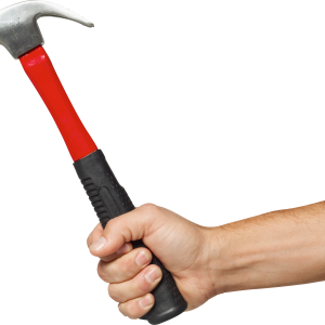 Hammer in hand PNG image