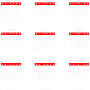 Calendar 2022 year PNG