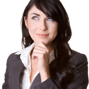 Thinking woman PNG