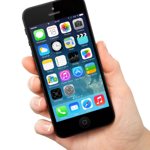 Iphone in hand transparent PNG image