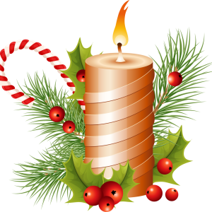 Christmas candle PNG image