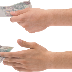 money in hand PNG