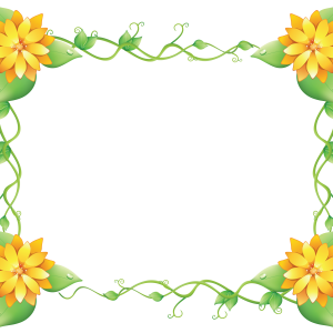 Floral frame PNG