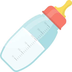 red cap baby bottle PNG