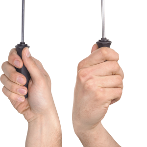 Screwdriver in hand PNG image