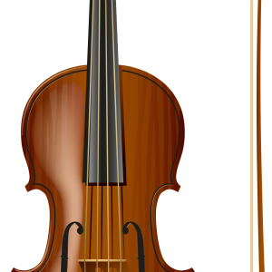 Violin and bow PNG