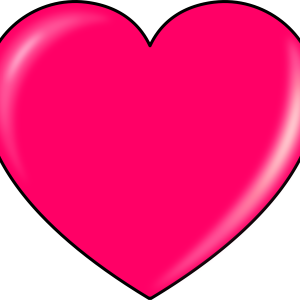 Pink heart PNG image, free download
