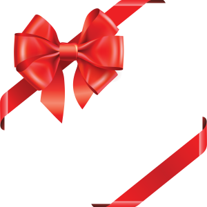 red ribbon bow PNG