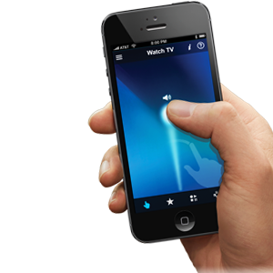 Smartphone in hand PNG image