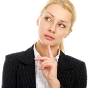 Thinking girl PNG