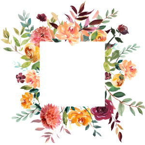 Floral frame PNG