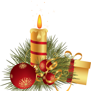 Christmas candle PNG image
