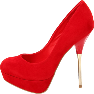 Red women shoe PNG image