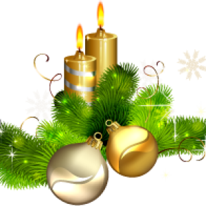 Christmas candle PNG image