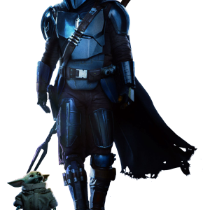 The Mandalorian with baby PNG