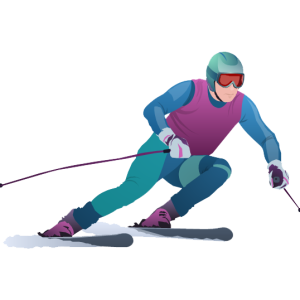 Skiing PNG