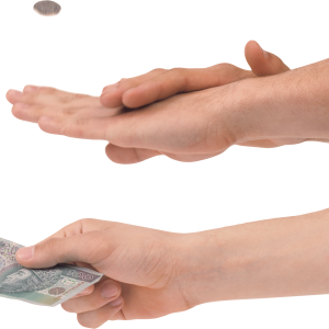 money in hand PNG