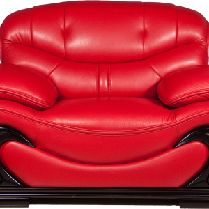 Red armchair PNG image