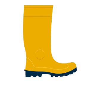 Rubber boot yellow PNG