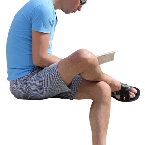 Sitting man PNG
