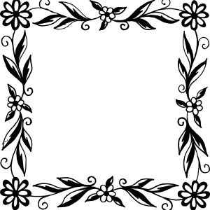 Floral frame PNG