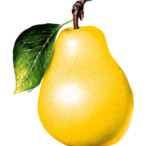 Ripe yellow pear PNG image
